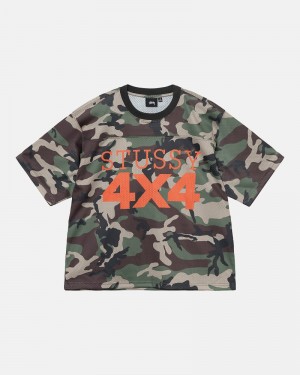 Stüssy 4X4 Mesh Football Jersey Oberteile Herren Camouflage | JASGB-8049