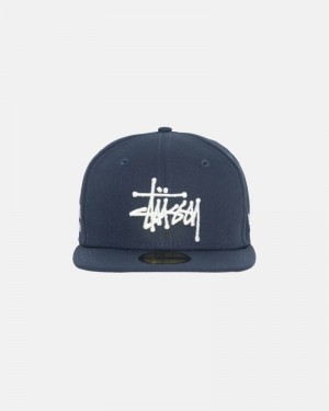 Stüssy Authentic New Era Kappen Herren Navy | UEKMY-7198