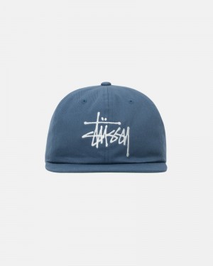 Stüssy Basic Strapback Kappen Herren Navy | LJEKU-2901