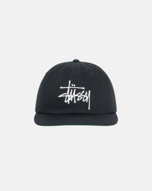 Stüssy Basic Strapback Kappen Herren Schwarz | RSJXO-5124