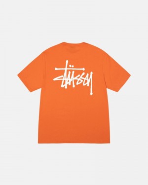 Stüssy Basic T-shirts Herren Koralle | MNVZG-9431