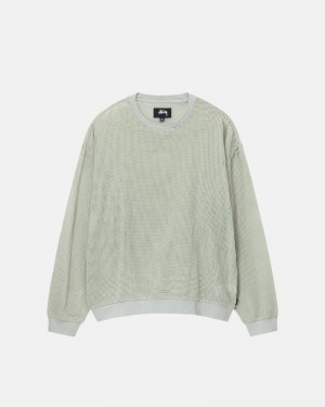 Stüssy Baumwoll Mesh LS Crew Oberteile Herren Beige | YFQDJ-8645