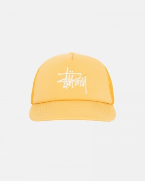 Stüssy Big Basic Trucker Kappen Herren Gold | TKQRF-0489