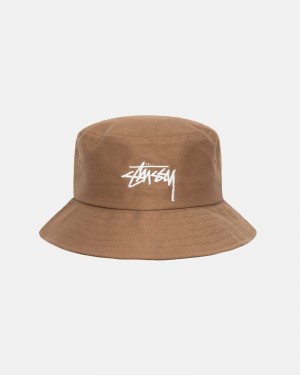 Stüssy Big Stock Eimer Hüte Herren Braun | CLOPK-8217