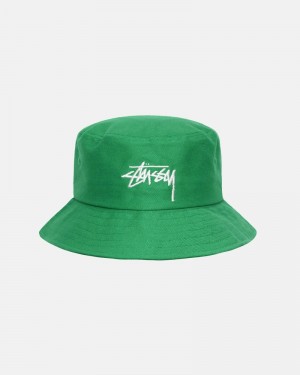 Stüssy Big Stock Eimer Hüte Herren Grün | POAXJ-2314