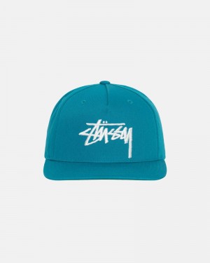 Stüssy Big Stock Point Crown Kappen Herren Türkis | PEQKI-5480