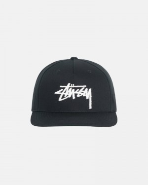 Stüssy Big Stock Point Crown Kappen Herren Schwarz | DCKEU-1892