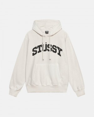 Stüssy Block Sport Pigment Dyed Hoodie Herren Beige | FCGAZ-8301