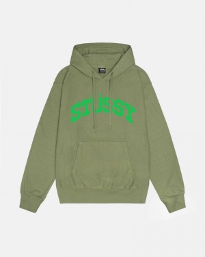 Stüssy Block Sport Pigment Dyed Hoodie Herren Beige | ZNGFE-2714