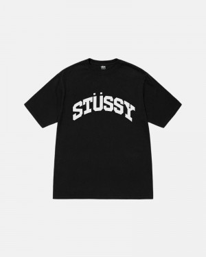 Stüssy Block Sport Pigment Dyed T-shirts Herren Schwarz | WCVPA-5012