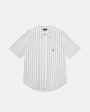 Stüssy Boxy Gestreift Ss Oberteile Herren Stripes | EVUMT-0234