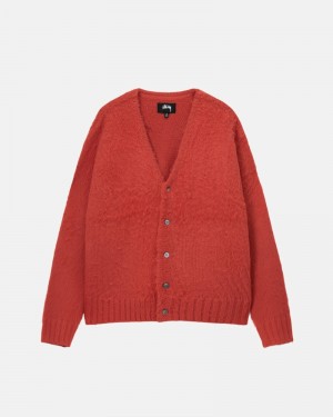 Stüssy Brushed Cardigan Pullover Herren Grün | WVGJR-9018