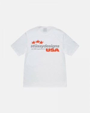 Stüssy Designs USA T-shirts Herren Weiß | ZQGKE-0492