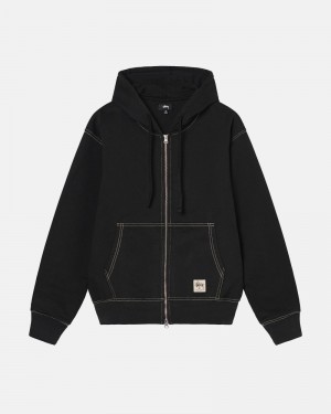 Stüssy Double Face Label Zip Hoodie Herren Orange | SOZAJ-2508