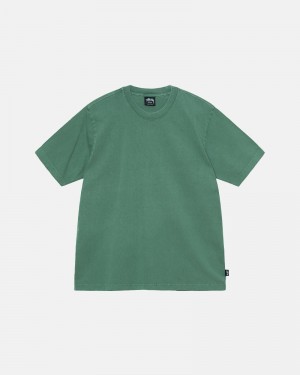 Stüssy Heavyweight Pigment Dyed Crew Oberteile Herren Tiefesgrün | FTUXZ-1837