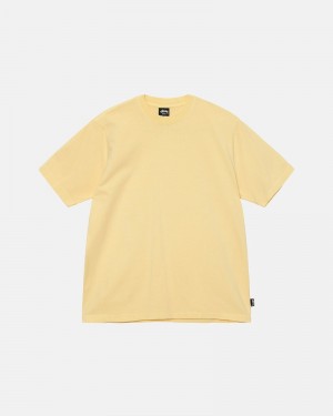 Stüssy Heavyweight Pigment Dyed Crew Oberteile Herren Gelb | JUCBE-5673