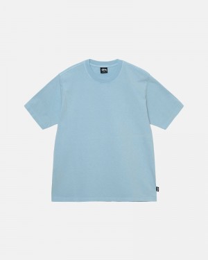 Stüssy Heavyweight Pigment Dyed Crew Oberteile Herren Blau | OAETP-4750