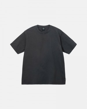 Stüssy Heavyweight Pigment Dyed Crew Oberteile Herren Schwarz | RWJIG-0327