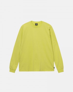 Stüssy Heavyweight Pigment Dyed Ls Crew Oberteile Herren Rosa | GZTSH-2836