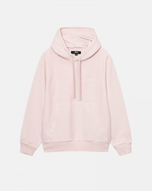 Stüssy Overdyed Stock Logo Hoodie Herren Rosa | UPHJS-1738