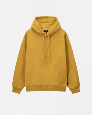 Stüssy Pigment Dyed Fleece Hoodie Herren Gold | ATLVG-8475