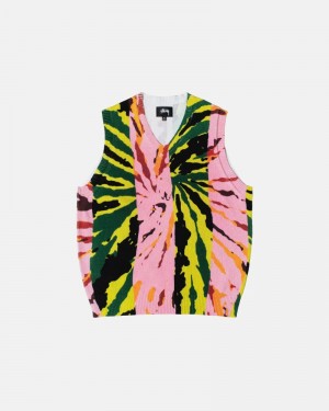 Stüssy Printed Weste Herren Rosa | LJBMK-0291