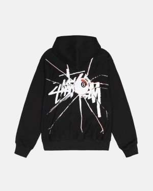 Stüssy Shattered Zip Hoodie Herren Schwarz | EJGZO-3258