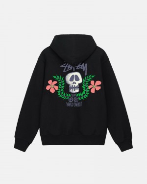 Stüssy Skull Crest Hoodie Herren Schwarz | OMSQI-8751