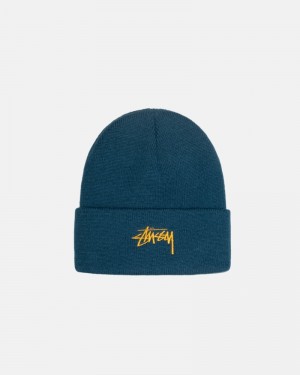 Stüssy Stock Cuff Mütze Herren Türkis | UTYOX-7140