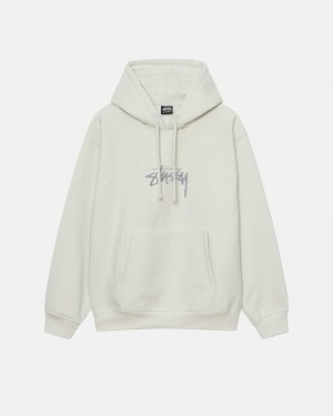 Stüssy Stock Logo Applique Hoodie Herren Grau | KNARU-0435