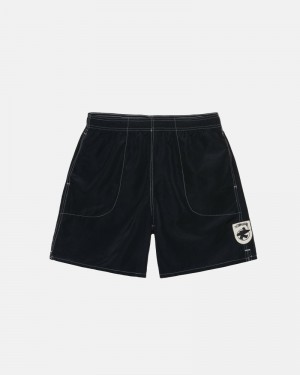 Stüssy Surfman Patch Kurze Hose Herren Schwarz | CLVRO-3759