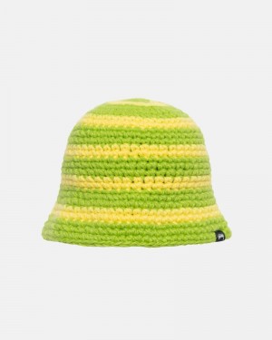 Stüssy Swirl Knit Eimer Hüte Herren Hellgrün | DPNGV-5182