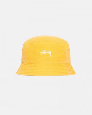 Stüssy Washed Stock Eimer Hüte Herren Gold | KOHIQ-3816