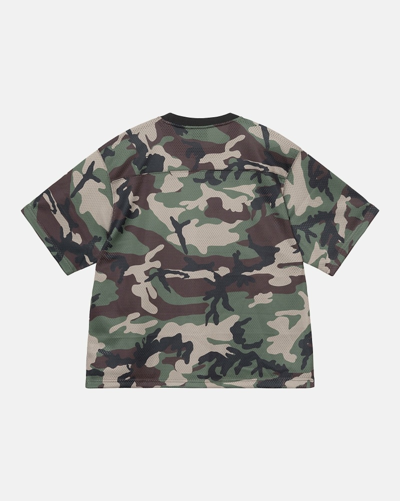 Stüssy 4X4 Mesh Football Jersey Oberteile Herren Camouflage | JASGB-8049