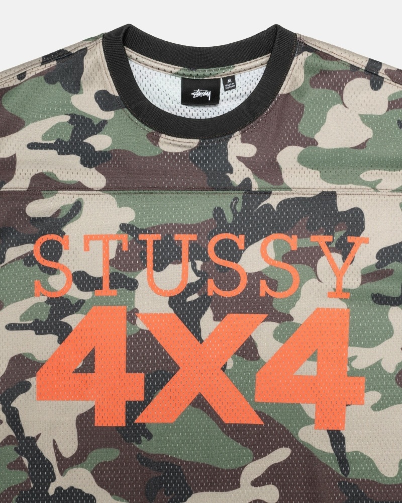 Stüssy 4X4 Mesh Football Jersey Oberteile Herren Camouflage | JASGB-8049