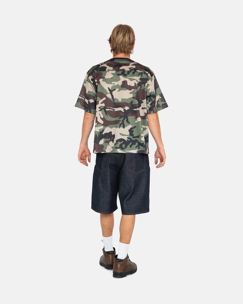 Stüssy 4X4 Mesh Football Jersey Oberteile Herren Camouflage | JASGB-8049