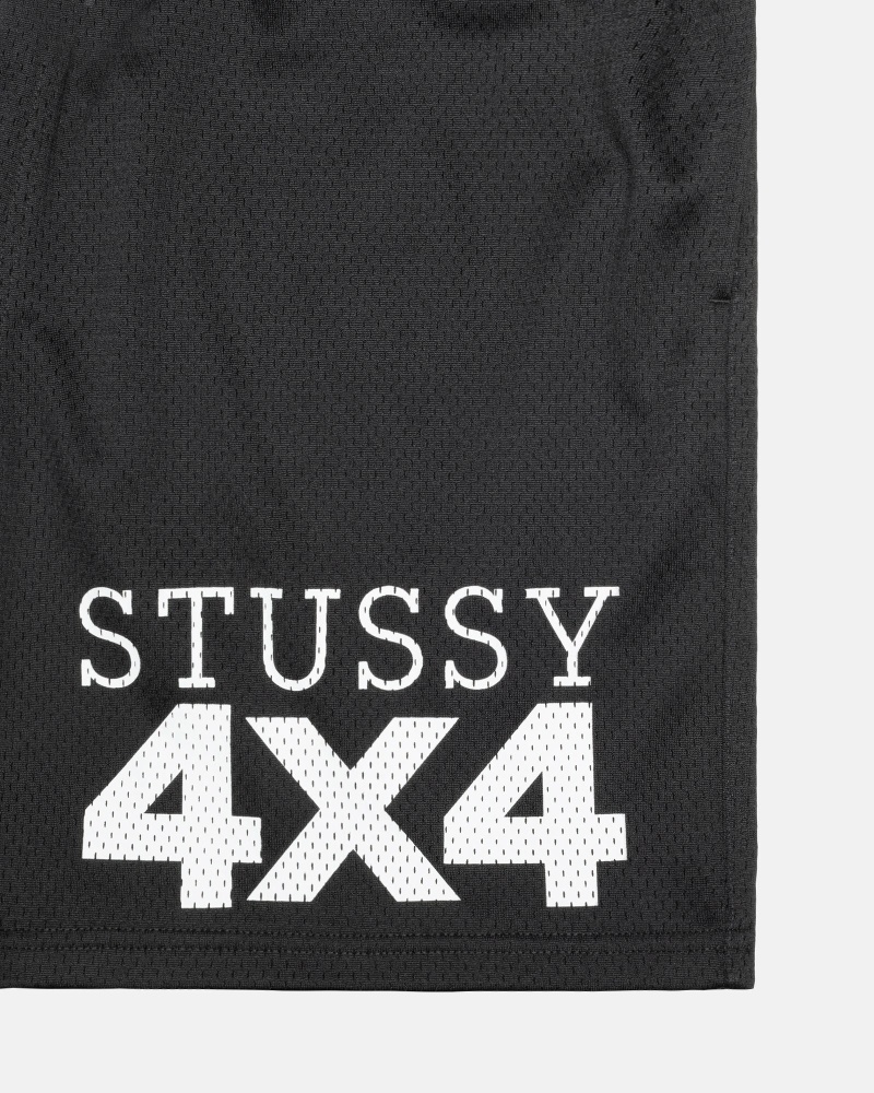 Stüssy 4X4 Mesh Shorts Kurze Hose Herren Schwarz | HJOYR-4785