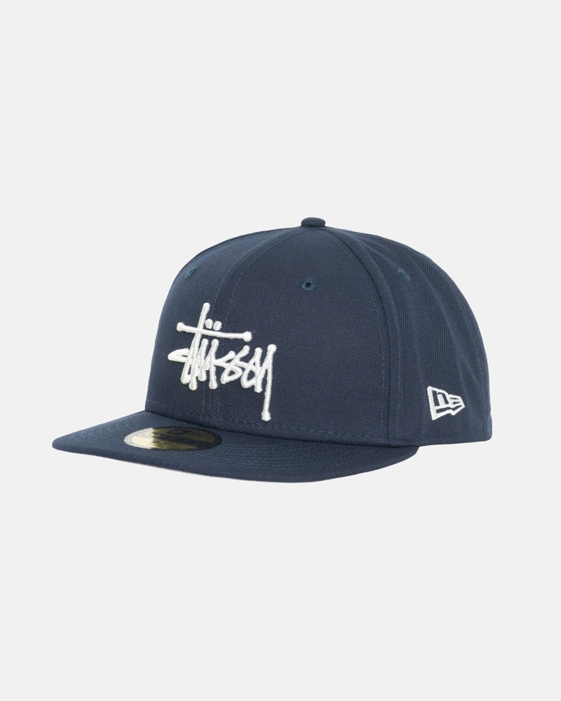 Stüssy Authentic New Era Kappen Herren Navy | UEKMY-7198