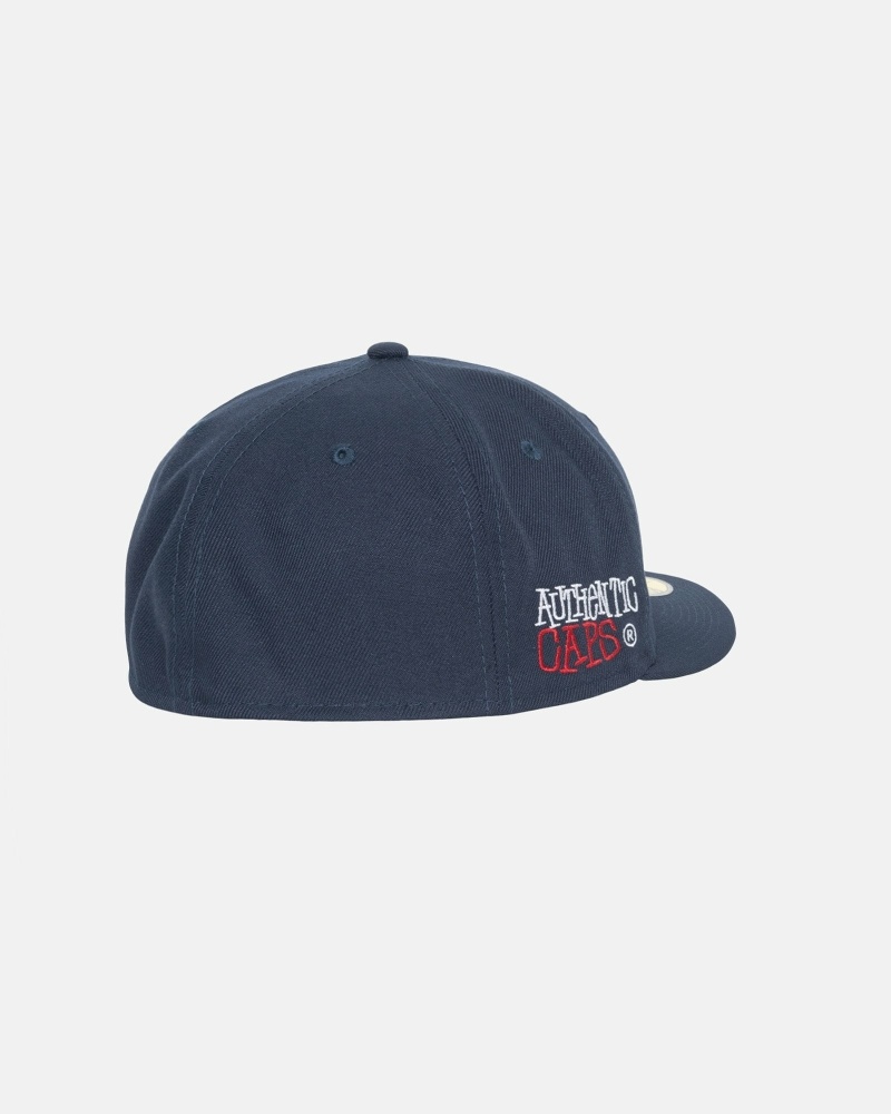 Stüssy Authentic New Era Kappen Herren Navy | UEKMY-7198