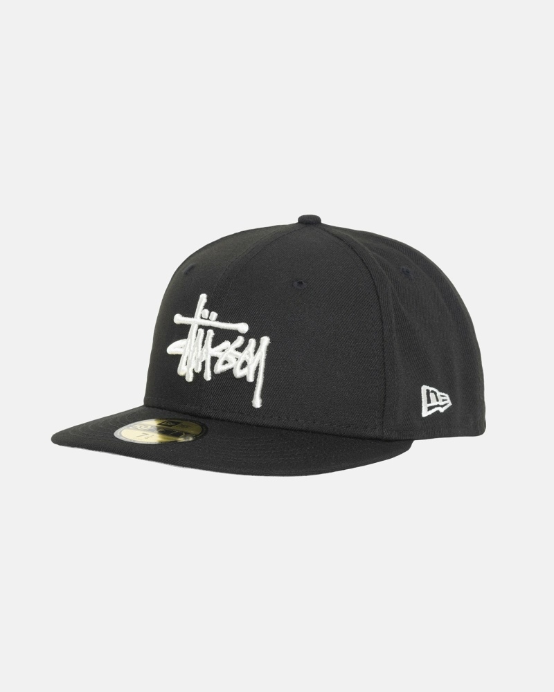 Stüssy Authentic New Era Kappen Herren Schwarz | KXQFJ-6512