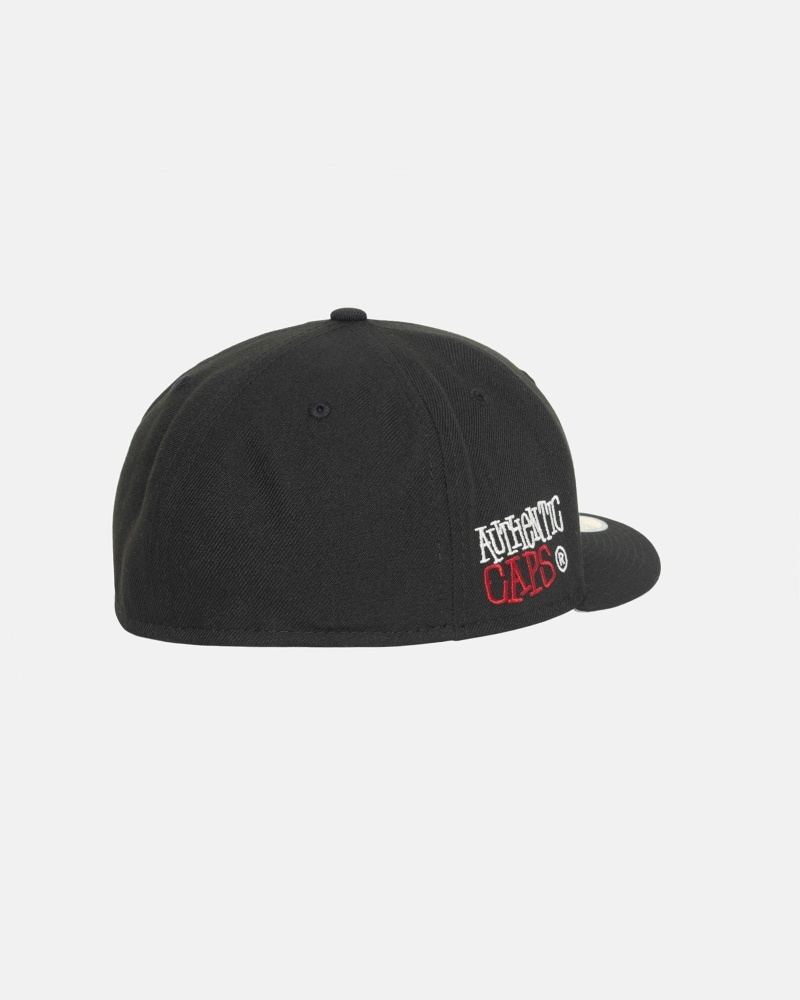 Stüssy Authentic New Era Kappen Herren Schwarz | KXQFJ-6512