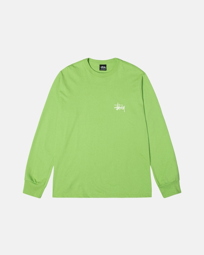 Stüssy Basic Ls T-shirts Herren Rosa | CXHZB-6279