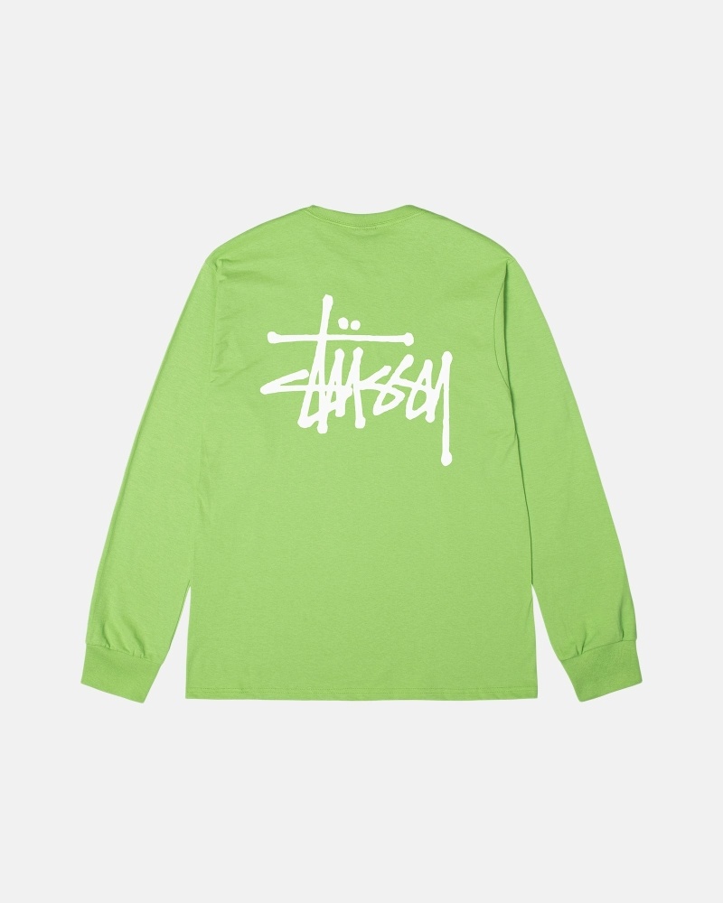 Stüssy Basic Ls T-shirts Herren Rosa | CXHZB-6279