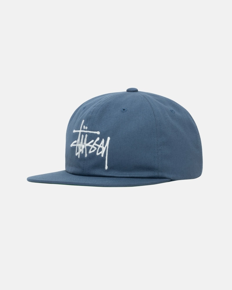 Stüssy Basic Strapback Kappen Herren Navy | LJEKU-2901