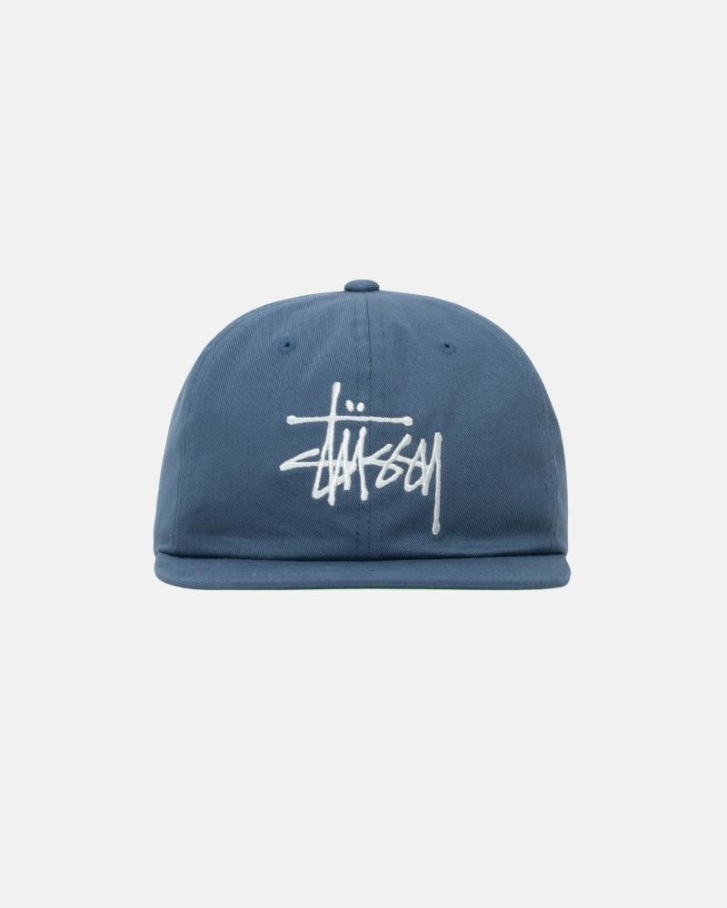 Stüssy Basic Strapback Kappen Herren Navy | LJEKU-2901