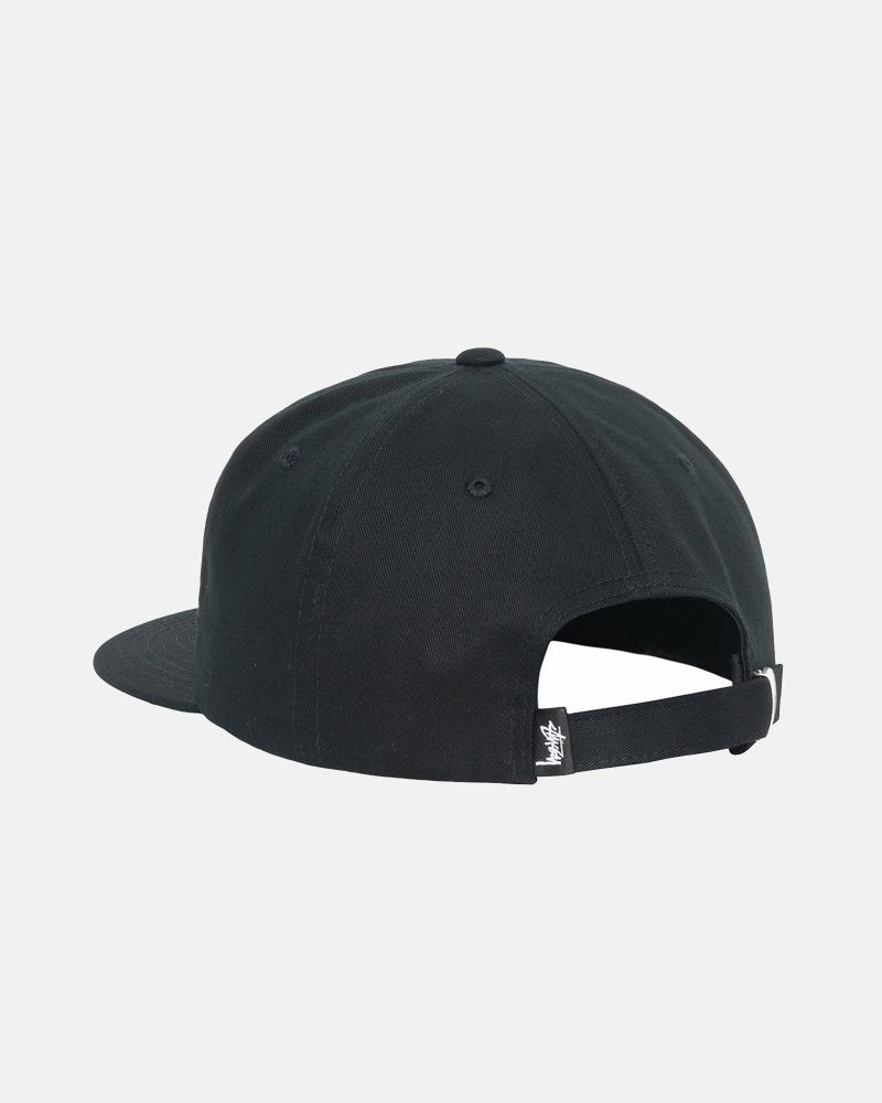 Stüssy Basic Strapback Kappen Herren Schwarz | RSJXO-5124