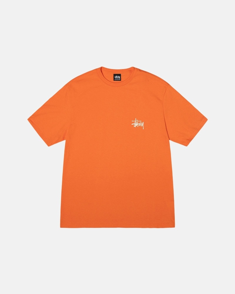 Stüssy Basic T-shirts Herren Koralle | MNVZG-9431