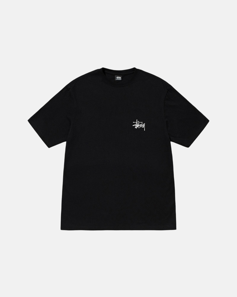 Stüssy Basic T-shirts Herren Schwarz | AIHFB-1392