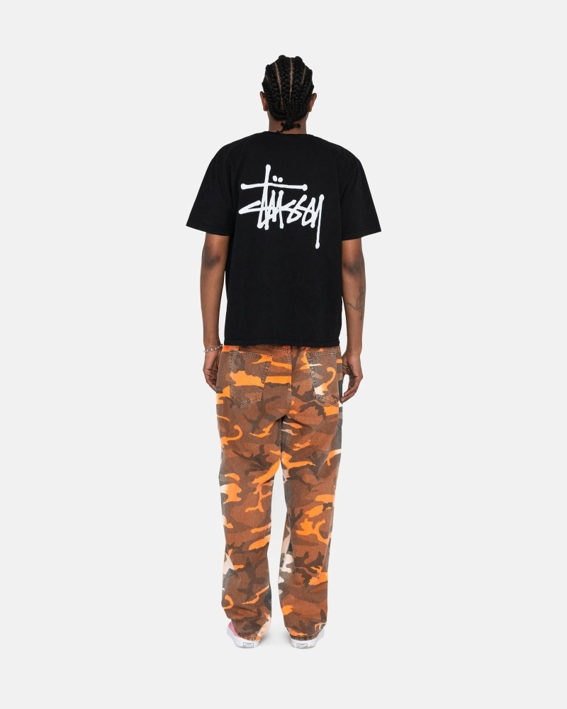 Stüssy Basic T-shirts Herren Schwarz | AIHFB-1392