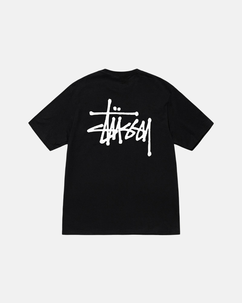 Stüssy Basic T-shirts Herren Schwarz | AIHFB-1392